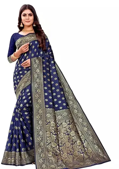 Fancy Art Silk Saree With Blouse Piece For Women