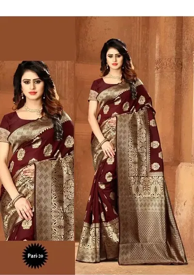 Beautiful Art Silk Saree with Blouse piece For Women