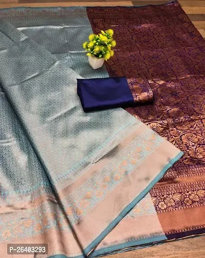 Beautiful Art Silk  Saree with Blouse piece For Women