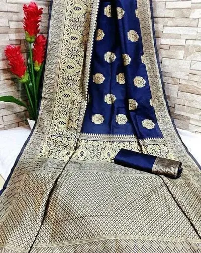 Beautiful Art Silk Saree With Blouse Piece