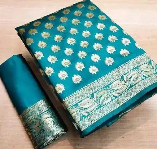 Kanjeevaram Art Silk Jacquard Sarees with Blouse Piece