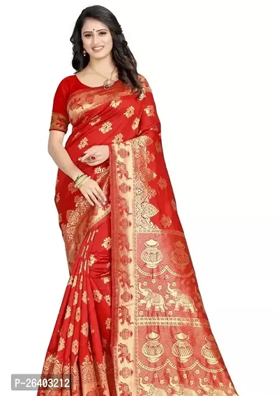 Beautiful Art Silk  Saree with Blouse piece For Women