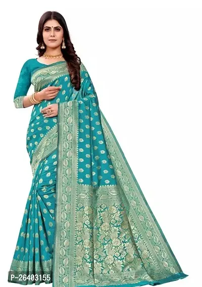 Beautiful Art Silk  Saree with Blouse piece For Women