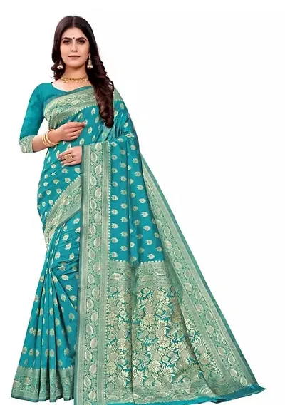 Women's Art Silk Saree with Blouse Piece