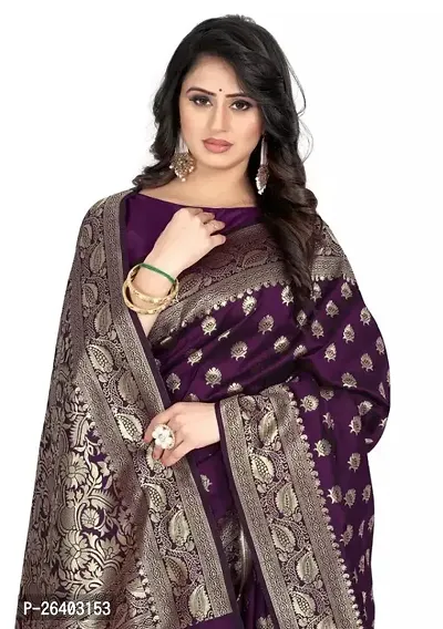 Beautiful Art Silk  Saree with Blouse piece For Women-thumb0