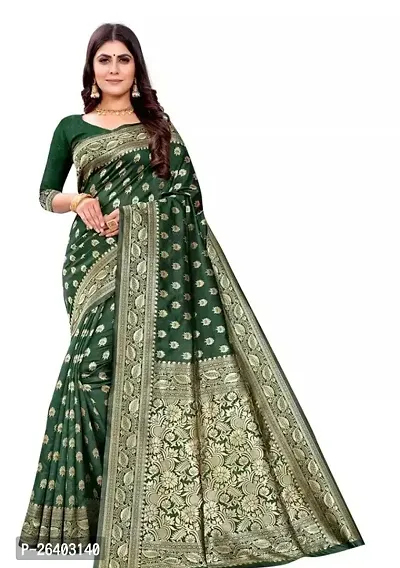 Beautiful Art Silk  Saree with Blouse piece For Women-thumb0