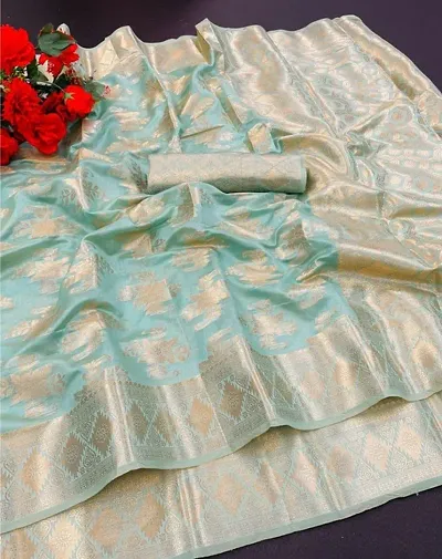 Beautiful Art Silk Saree with Blouse piece For Women