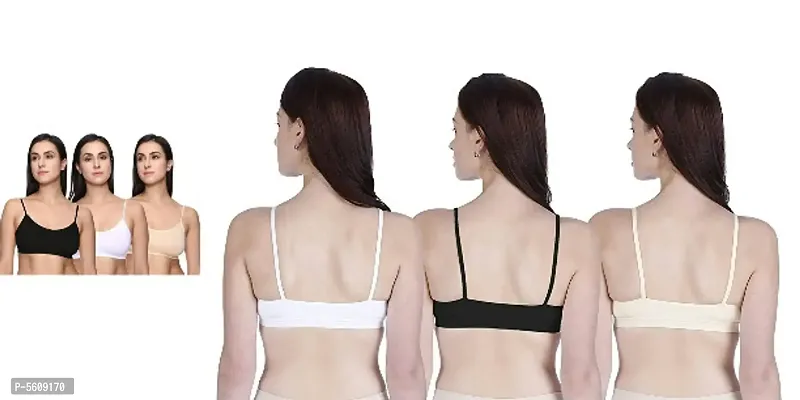 3 Pcs.Combo Of Free Size Non Padded Sports Bra