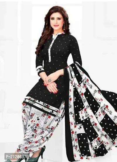 Classic Crepe Printed Dress Material with Dupatta for Women-thumb0