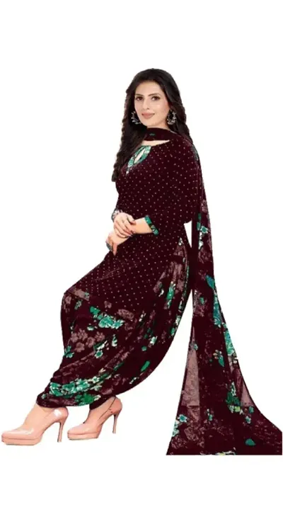 Classic Synthetic Dress Material with Dupatta