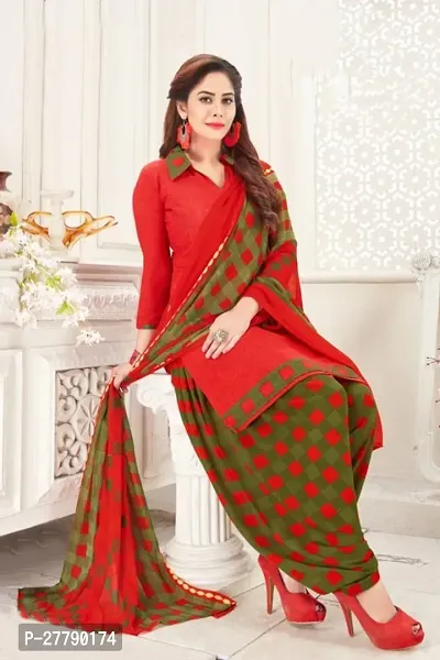 Classic Crepe Printed Dress Material with Dupatta-thumb0