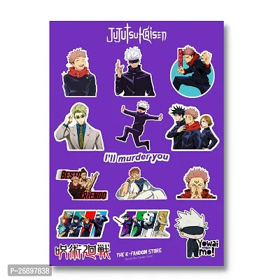 Pack of 45 Anime Stickers | Naruto Stickers | One Piece Stickers | Jujutsu Kaisen Stickers | Waterproof Vinyl Stickers for Laptop, Journal, Phone, Wall, Diary-thumb4