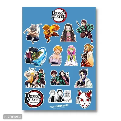 Pack of 45 Anime Stickers | Jujutsu Kaisen Stickers | Demon Slayer Stickers | Attack on Titan Stickers | Waterproof Vinyl Stickers for Laptop, Journal, Phone, Wall, Diary-thumb3