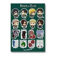 Pack of 45 Anime Stickers | Jujutsu Kaisen Stickers | Demon Slayer Stickers | Attack on Titan Stickers | Waterproof Vinyl Stickers for Laptop, Journal, Phone, Wall, Diary-thumb3