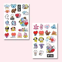 BTS Sticker Set (4 Sticker Sheets - 65 Total Stickers) | BT21 Stickers | BTS Stickers | Blackpink Stickers | BTS Merch | Blackpink Merch | K-Pop Merch | BTS Journal Stickers-thumb4