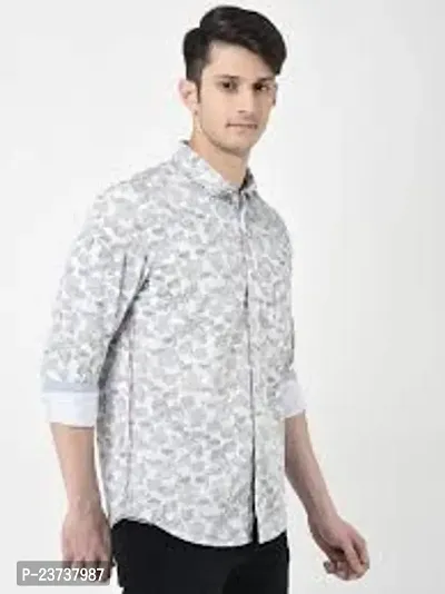 Reliable Grey Cotton Long Sleeves Casual Shirts For Men-thumb0