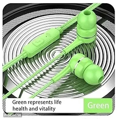 Stylish Green In-ear Volume Control Headphone-thumb0