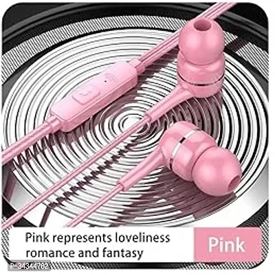 Stylish Pink In-ear Volume Control Headphone-thumb0