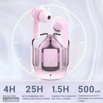 air 31 TWS Earbuds, in-Ear v5.3 Bluetooth  Gaming LED Display, IPX6 Splashproof  6 hrs Playtime,LIGHT PINK