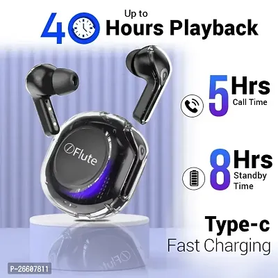 Ultrapods Pro-2 Bluetooth 5.3 LED Display Mini Crystal Earbuds Wireless Charging Bluetooth Headset (multicolour)-thumb2