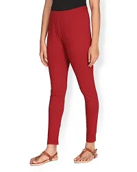 Classy Cotton Maroon Ankle Length Leggings-thumb1