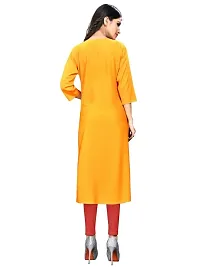 Womens Crepe Yellow Color Digital Print Straight Kurta-thumb2