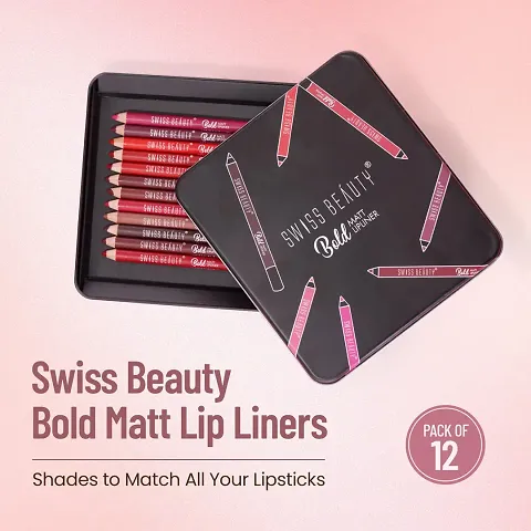 Swiss Beauty Bold Matt Lip Liner- Set of 12