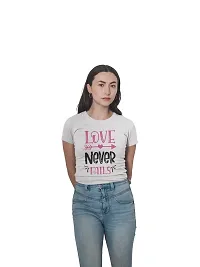 Shoppingara Love Never Fails Printed White T-Shirts-thumb1