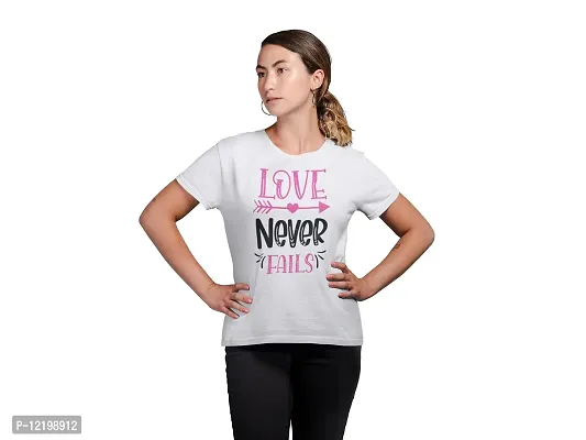 Shoppingara Love Never Fails Printed White T-Shirts-thumb4