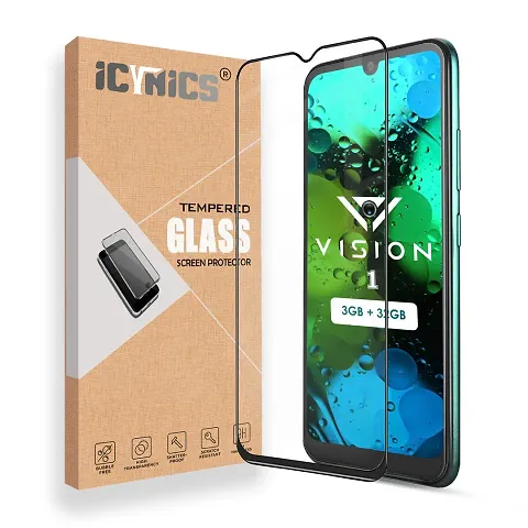 ICYNICS 11D Tempered Glass for Itel Vision 1 HD Clear, Bubble-Free, Anti-Scratch with Edge to Edge Full Screen Coverage & Easy Installation (Pack of 1)