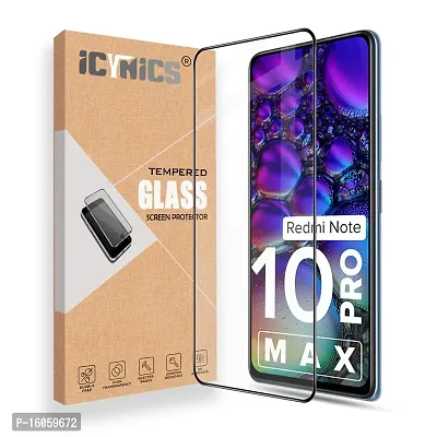 ICYNICS 11D Tempered Glass for Redmi Note 10 Pro Max Bubble-Free, HD Clear, Anti-Scratch with Edge to Edge Full Screen Coverage  Easy Installation (Pack of 1)-thumb0