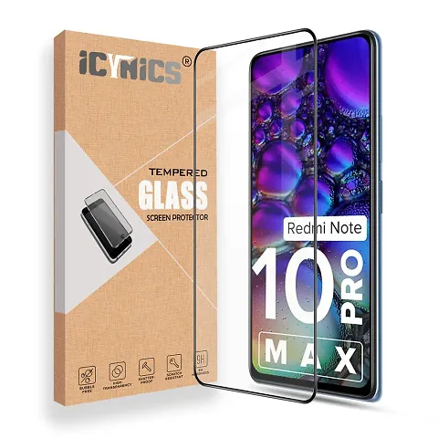 ICYNICS 11D Tempered Glass for Redmi Note 10 Pro Max Bubble-Free, HD Clear, Anti-Scratch with Edge to Edge Full Screen Coverage & Easy Installation (Pack of 1)