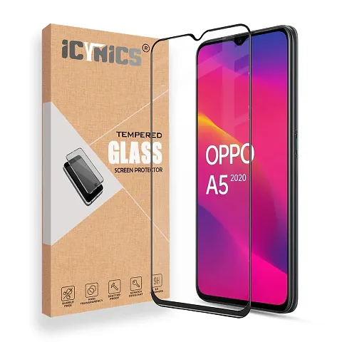 ICYNICS 11D Tempered Glass for Oppo A5 2020 HD Clear, Bubble-Free, Anti-Scratch with Edge to Edge Full Screen Coverage & Easy Installation (Pack of 1)