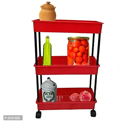 Red Basket rack with wheels-thumb0