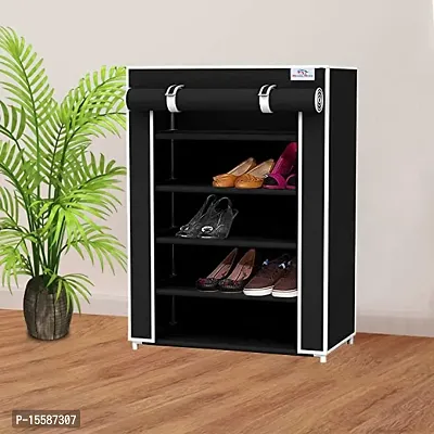 5 Shelves Black Shoe Rack-thumb0