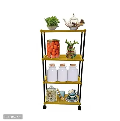 Kitchen Rack 4L Yellow with wheels-thumb0
