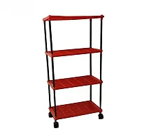 Kitchen Rack 4L Red with wheels-thumb1
