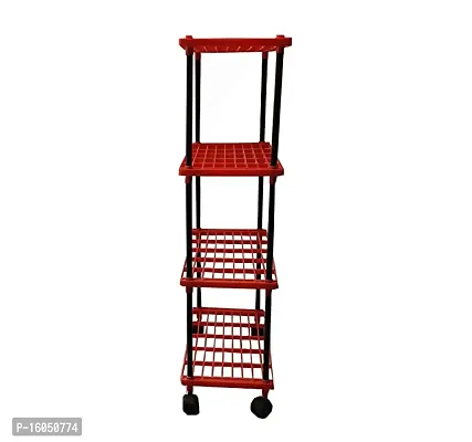 Kitchen Rack 4L Red with wheels-thumb3