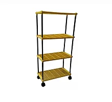 Kitchen Rack 4L Yellow with wheels-thumb1