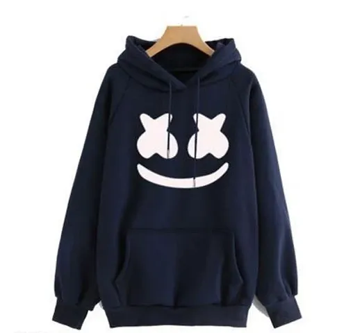 More & More Unisex-Adult Cotton Hooded Neck Printed Hoodie