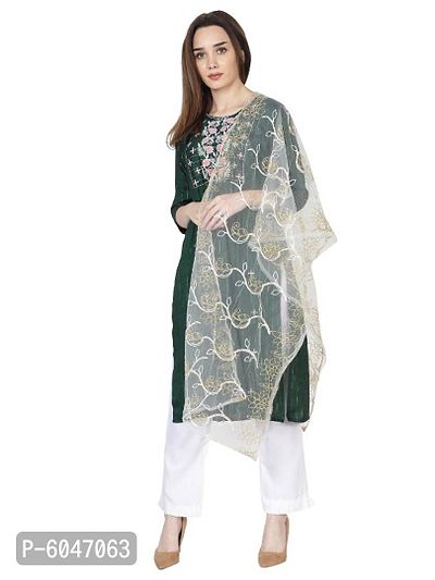 Embriodery Kurti pant with dupatta-thumb0