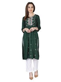 Embriodery Kurti pant with dupatta-thumb1