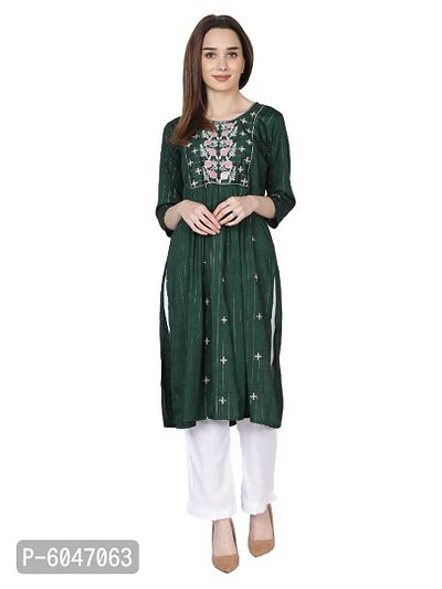 Embriodery Kurti pant with dupatta-thumb2