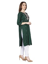 Embriodery Kurti pant with dupatta-thumb4