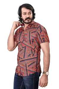 HASHTAG FASHION Men's Casual Stylish Shirt (Brown  Blue); Size:- Large - HAGFO_D15-BWN-thumb2