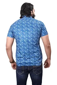 HASHTAG FASHION Men's Casual Stylish Shirt (Sky Blue  White); Size:- XX-Large - HAGFO_D06-BLU-thumb3