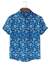 HASHTAG FASHION Men's Casual Stylish Shirt (Sky Blue  White); Size:- XX-Large - HAGFO_D06-BLU-thumb4