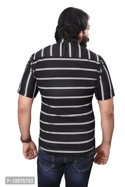 HASHTAG FASHION Men's Casual Stylish Shirt (Black  White); Size:- XX-Large - HAGFO_D14-BLC-thumb4