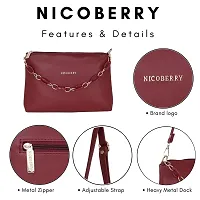 Nicoberry women,s slingbag (Maroon)-thumb2