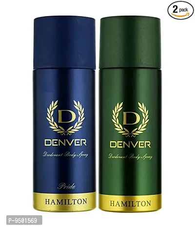 Denver Hamilton Deo (165ML) + Pride Deo (165ML) - Pack of 2 | Deodorant Combo Set 2 Body Spray for Men-thumb0